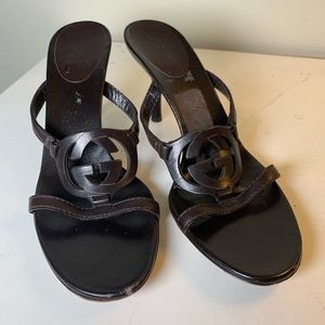 Gucci Logo Heeled Sandals
